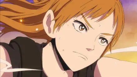 A dynamic HD anime wallpaper featuring a determined character from Murai in Love, showcasing an expressive face with flowing hair against a vibrant background.