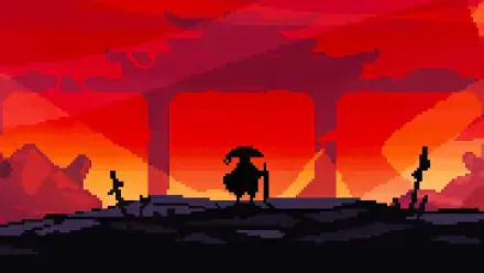 A vibrant HD desktop wallpaper featuring art from the video game Shogun Showdown, showcasing dynamic visuals that capture the game's thrilling atmosphere.