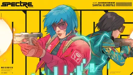 4K Ultra HD wallpaper featuring artwork from the video game Spectre Divide, showcasing vibrant graphics and an immersive atmosphere.