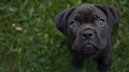 Cane Corso black puppy HD Desktop Wallpaper | Background Image