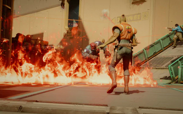 HD desktop wallpaper featuring a vibrant scene from the video game Concord, designed to enhance your background with dynamic visuals and immersive gaming aesthetics.