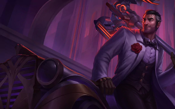 HD desktop wallpaper featuring Jayce from League of Legends, showcasing dynamic artwork that captures the essence of this popular video game character.