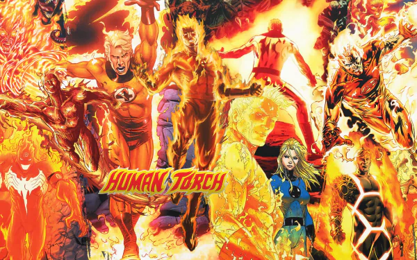 Human Torch (Marvel Comics) HD Desktop Wallpaper | Background Image