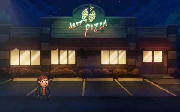 HD desktop wallpaper featuring imagery from the video game Five Nights at Freddy's: Into the Pit, showcasing its eerie and captivating atmosphere.