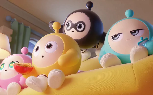 HD desktop wallpaper featuring characters and elements from the video game Eggy Party, designed to enhance your gaming-themed background.