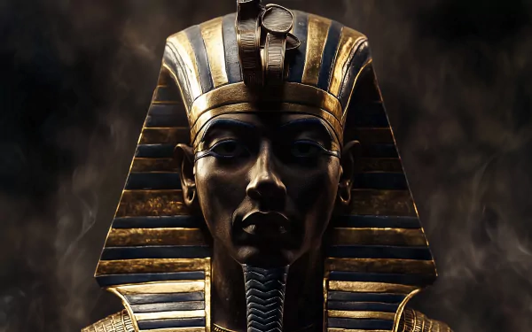 An HD desktop wallpaper featuring a Pharaoh, showcasing the grandeur and mystery of ancient Egypt, creating an inviting and captivating background for your screen.