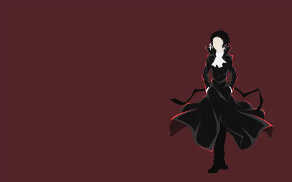 HD wallpaper featuring Ryūnosuke Akutagawa from the anime Bungou Stray Dogs, showcasing a striking design that captures the essence of the character in vivid detail.