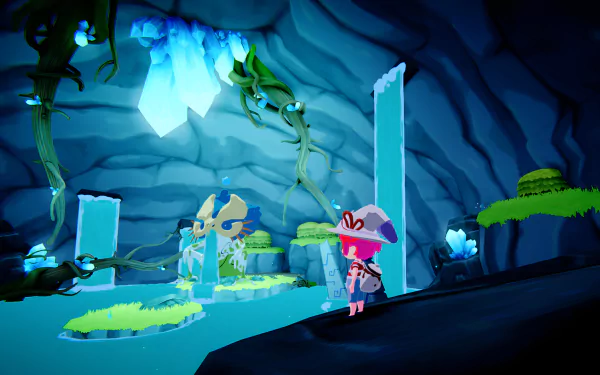 A stunning HD desktop wallpaper featuring scenes from the video game Mika and The Witch's Mountain, showcasing its enchanting landscapes and vibrant colors.