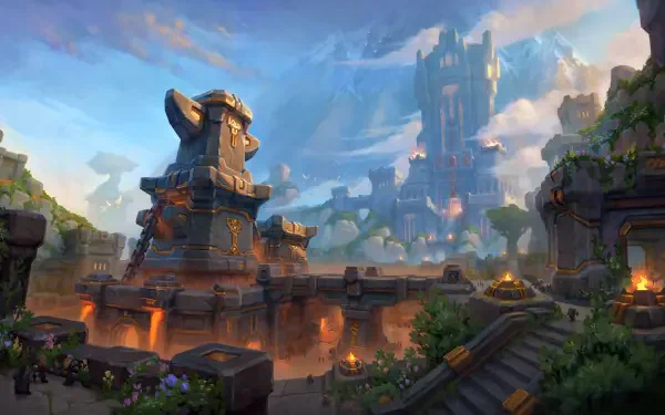 High-definition wallpaper featuring artwork from World of Warcraft: The War Within, showcasing the game's distinctive fantasy elements and vibrant visuals.
