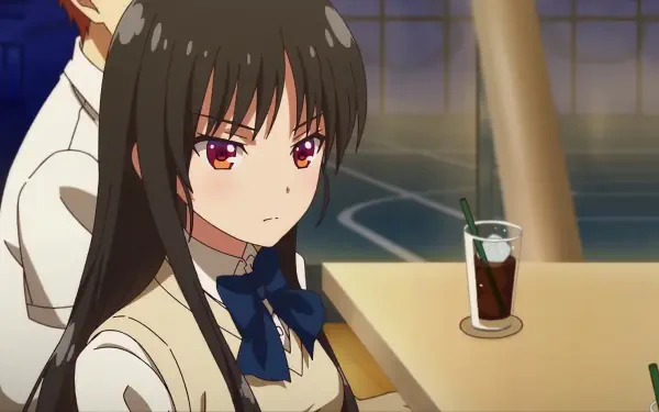 A captivating HD desktop wallpaper featuring Suzune Horikita from the anime Classroom of the Elite, showcasing her character and theme in a vivid classroom setting.