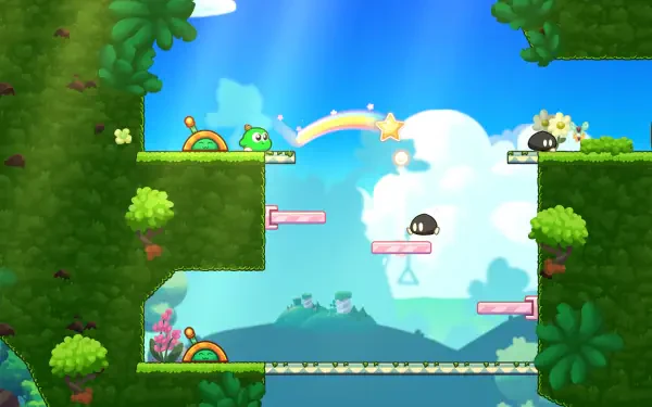 A captivating HD desktop wallpaper featuring imagery from the video game Gimmick! 2, showcasing vibrant colors and dynamic artwork for an engaging background.