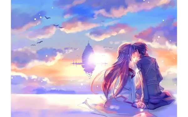 Anime kiss HD Desktop Wallpaper | Background Image