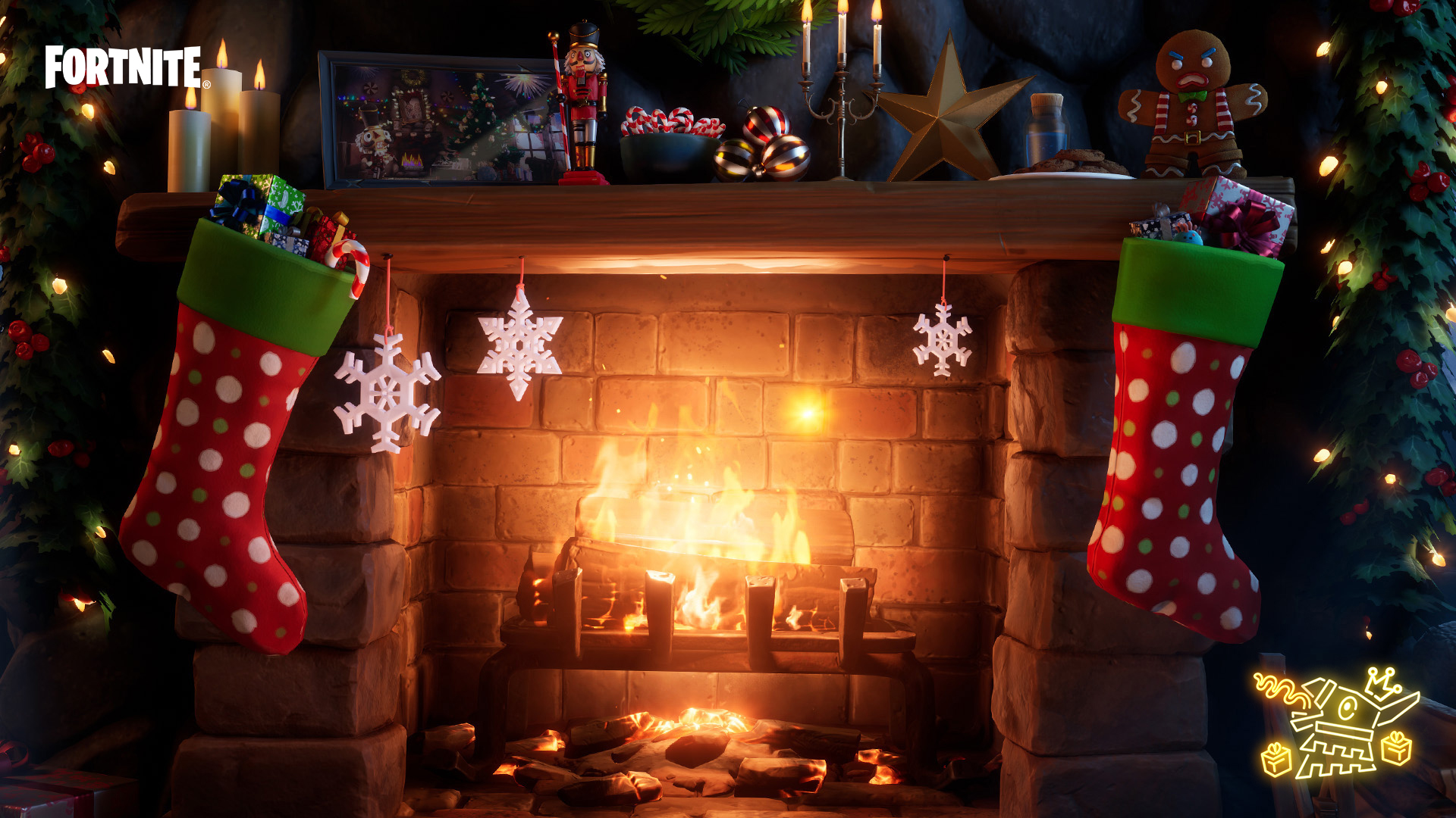 Download Video Game Fortnite Christmas HD Wallpaper