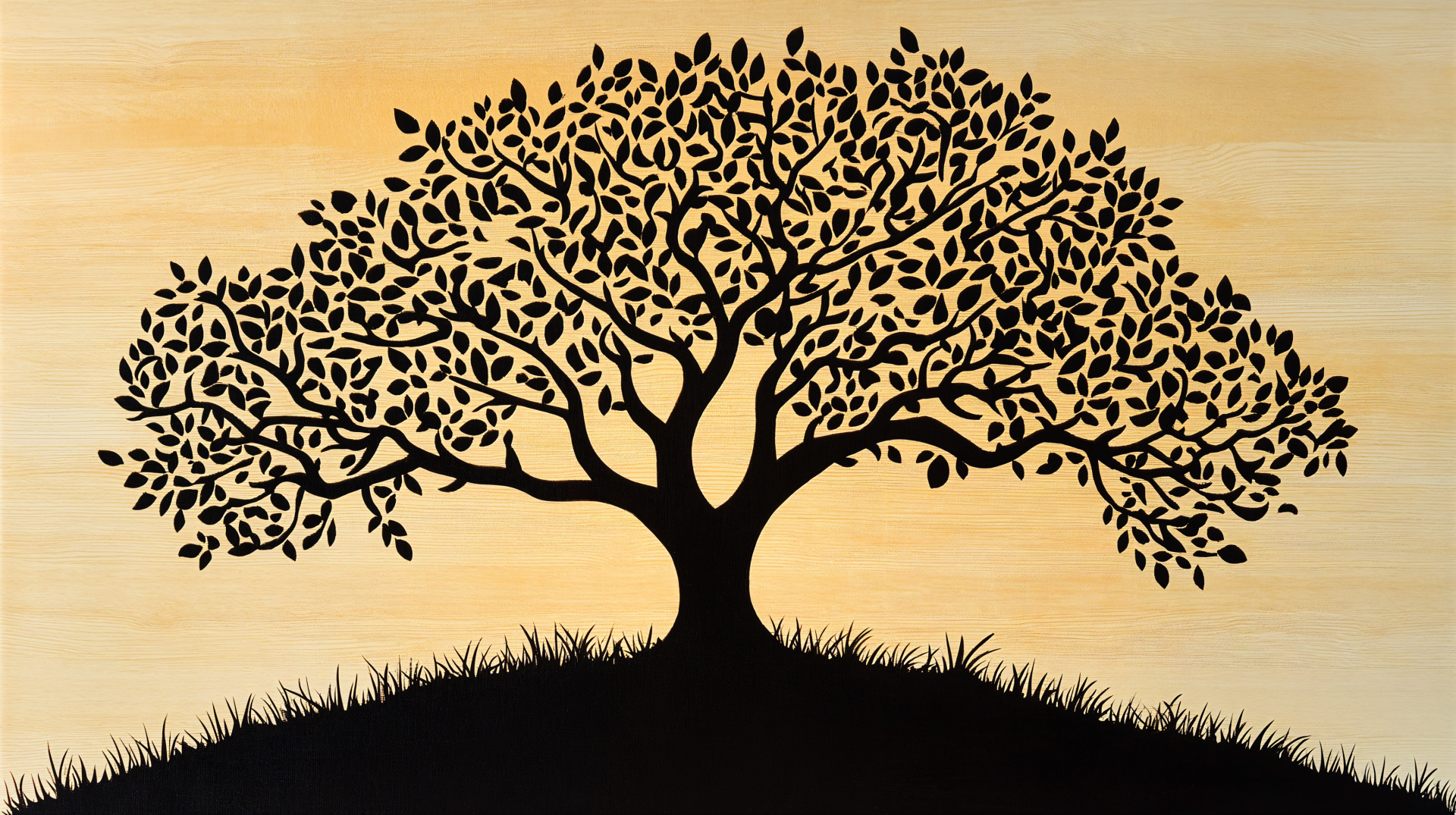 A striking silhouette of a tree against a warm, soft background, this 4K Ultra HD image serves as a captivating desktop wallpaper and background.