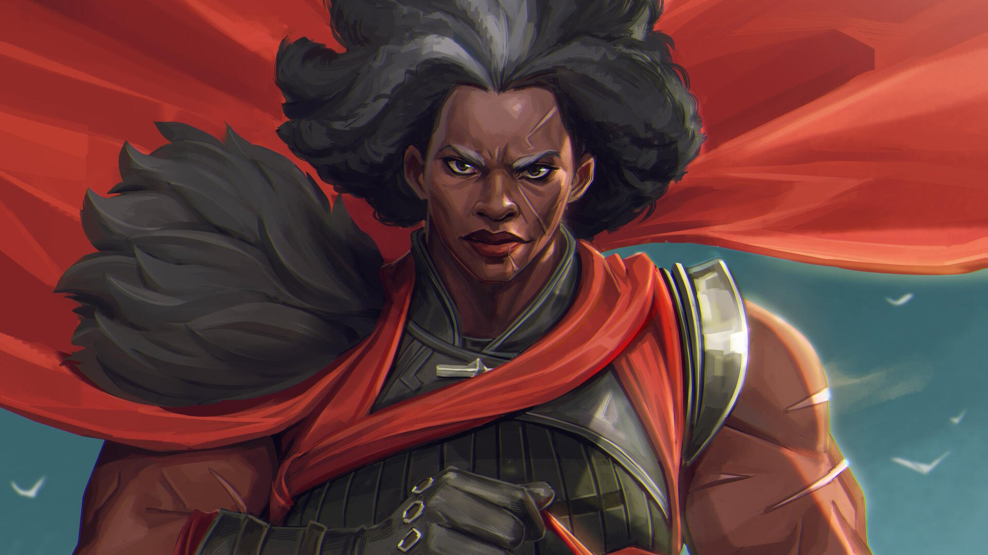 A bold depiction of Ambessa from Arcane, featured in the upcoming season 2 of the animated series set in the League of Legends universe. A striking 4K Ultra HD wallpaper.