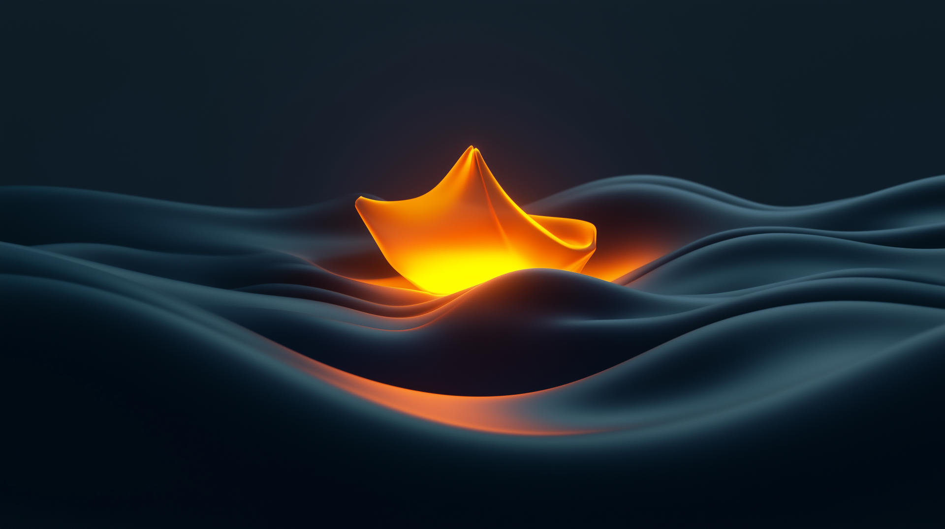 Download Abstract Black Fluid Orange (Color) Glow Abstract Black HD Wallpaper by michaldunaj