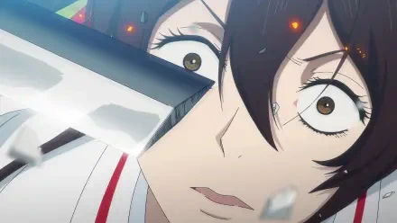 A close-up of Yamada Asaemon Sagiri from the anime Hell's Paradise, showcasing intense expression and dynamic action, featured as a 4K Ultra HD PC desktop wallpaper.