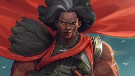 A bold depiction of Ambessa from Arcane, featured in the upcoming season 2 of the animated series set in the League of Legends universe. A striking 4K Ultra HD wallpaper.