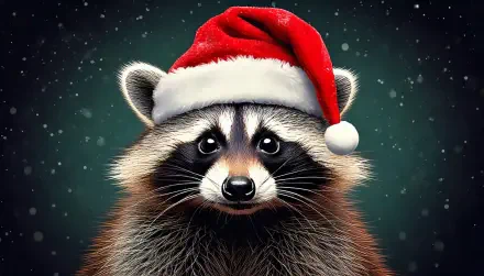 Animal racoon Christmas HD Desktop Wallpaper | Background Image