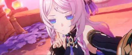 Close-up of Citlali from Genshin Impact with pink hair and blue eyes, featuring intricate accessories in a vibrant 4K Ultra HD PC desktop wallpaper background.