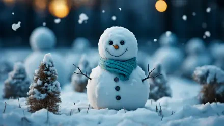 snowman HD Desktop Wallpaper | Background Image