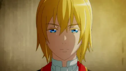 Anime-themed HD wallpaper from I Want to Escape from Princess Lessons, featuring a character with blonde hair and blue eyes, set against a warm background.