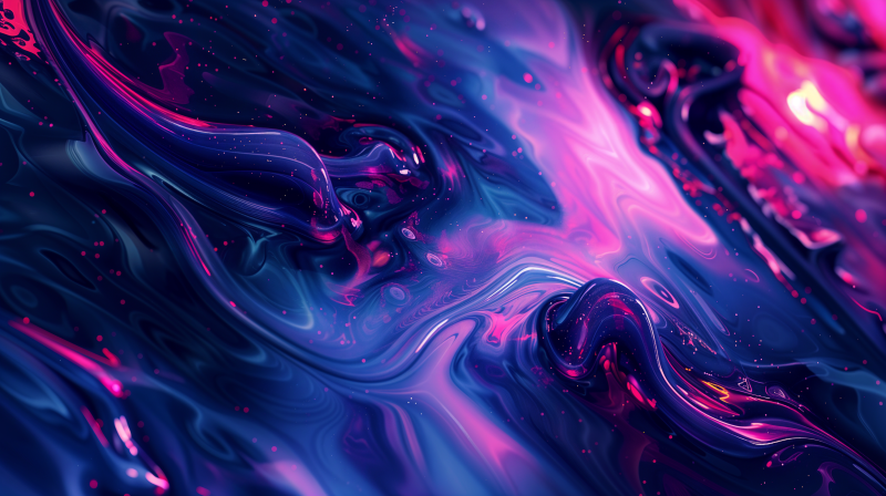 {{ An abstract liquid design featuring vibrant shades of blue and pink, creating a flowing, textured appearance. This 4K Ultra HD wallpaper offers a striking visual for any desktop background. 
