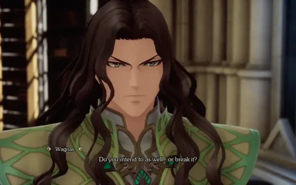 High-definition PC desktop wallpaper featuring a character from Romancing SaGa 2: Revenge of the Seven, showcasing a dramatic expression and intricate armor design.