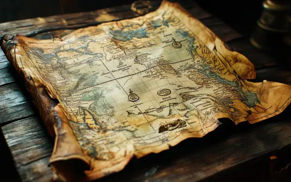 map vintage treasure parchment exploration HD Desktop Wallpaper | Background Image