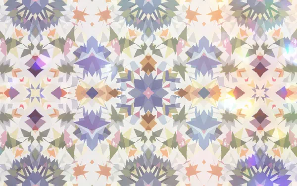 Colorful boho pattern featuring geometric shapes and intricate designs in soft hues. A vibrant 4K Ultra HD wallpaper for a stunning desktop background.