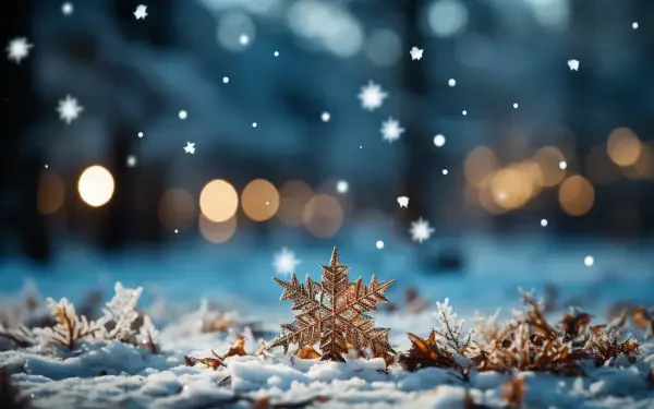 snow Christmas New Year HD Desktop Wallpaper | Background Image