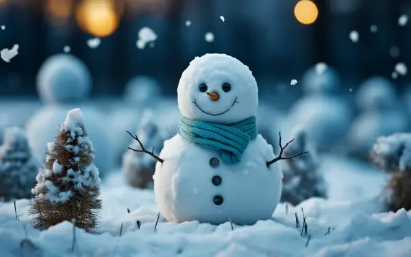 snowman HD Desktop Wallpaper | Background Image