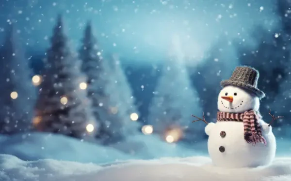 snowman HD Desktop Wallpaper | Background Image