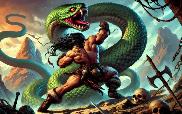  Barbarian vs Serpent