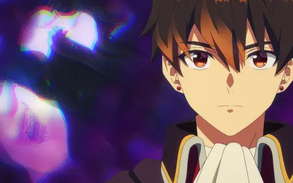 A striking HD wallpaper featuring a character from the anime I Left My A-Rank Party to Help My Former Students Reach the Dungeon Depths! with a vibrant, mystical background.