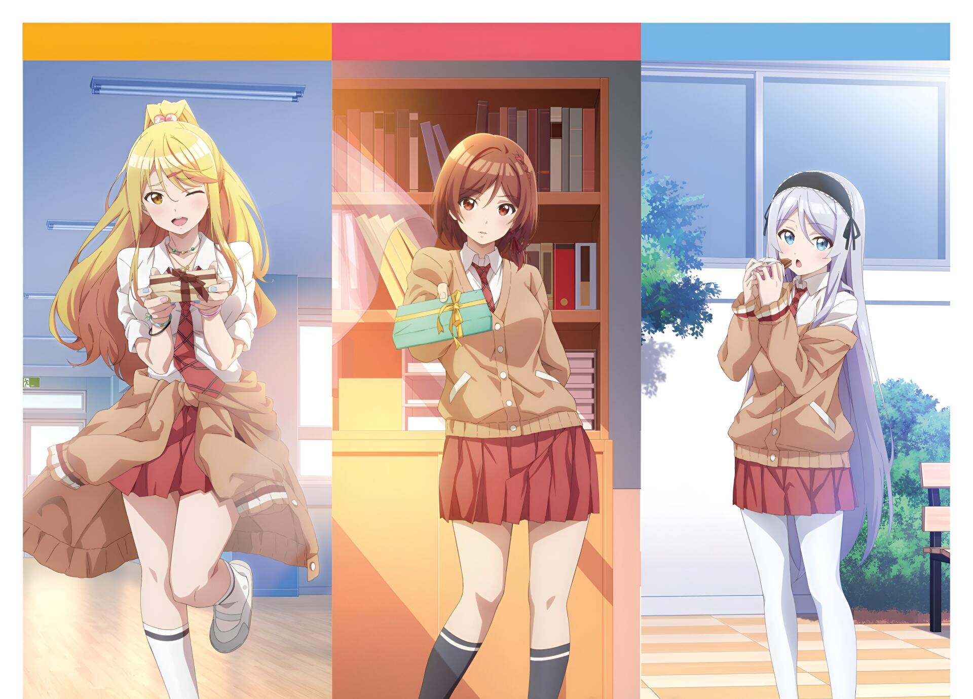 Download Anime I'm Getting Married To A Girl I Hate In My Class Himari Ishikura Akane Sakuramori Shisei Houjou HD Wallpaper