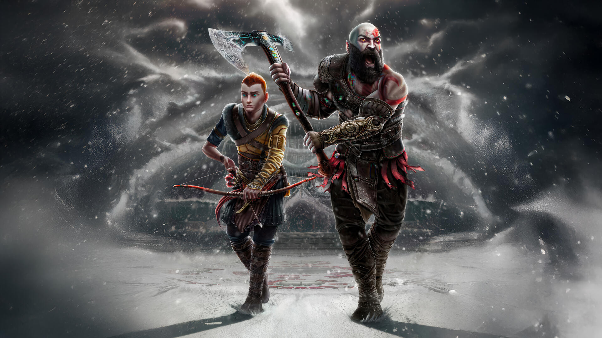Download God Of War: Ragnarök Atreus (God Of War) Kratos (God Of War) 4k Ultra HD Wallpaper