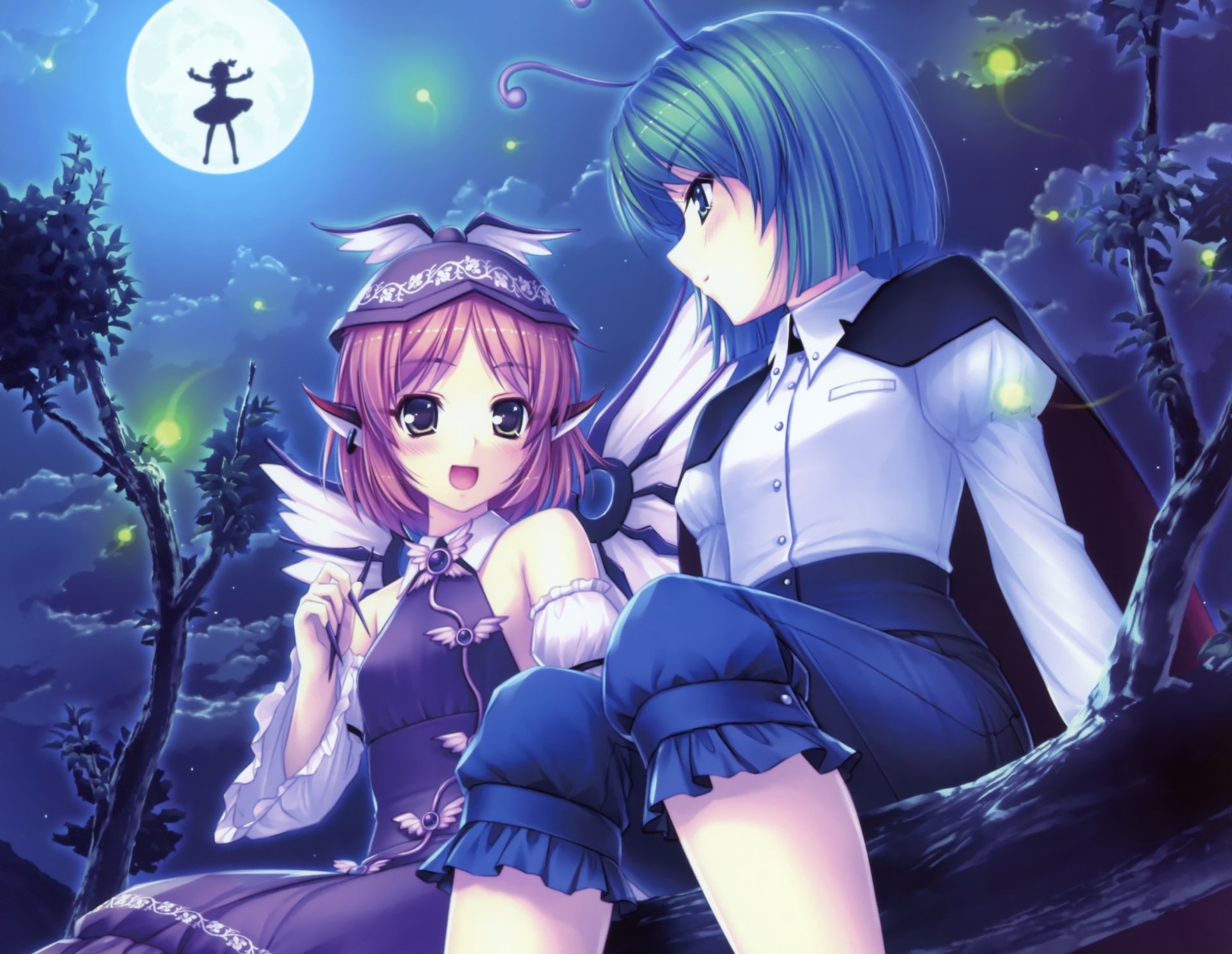 Download Wriggle Nightbug Mystia Lorelei Rumia (Touhou) Anime Touhou HD Wallpaper