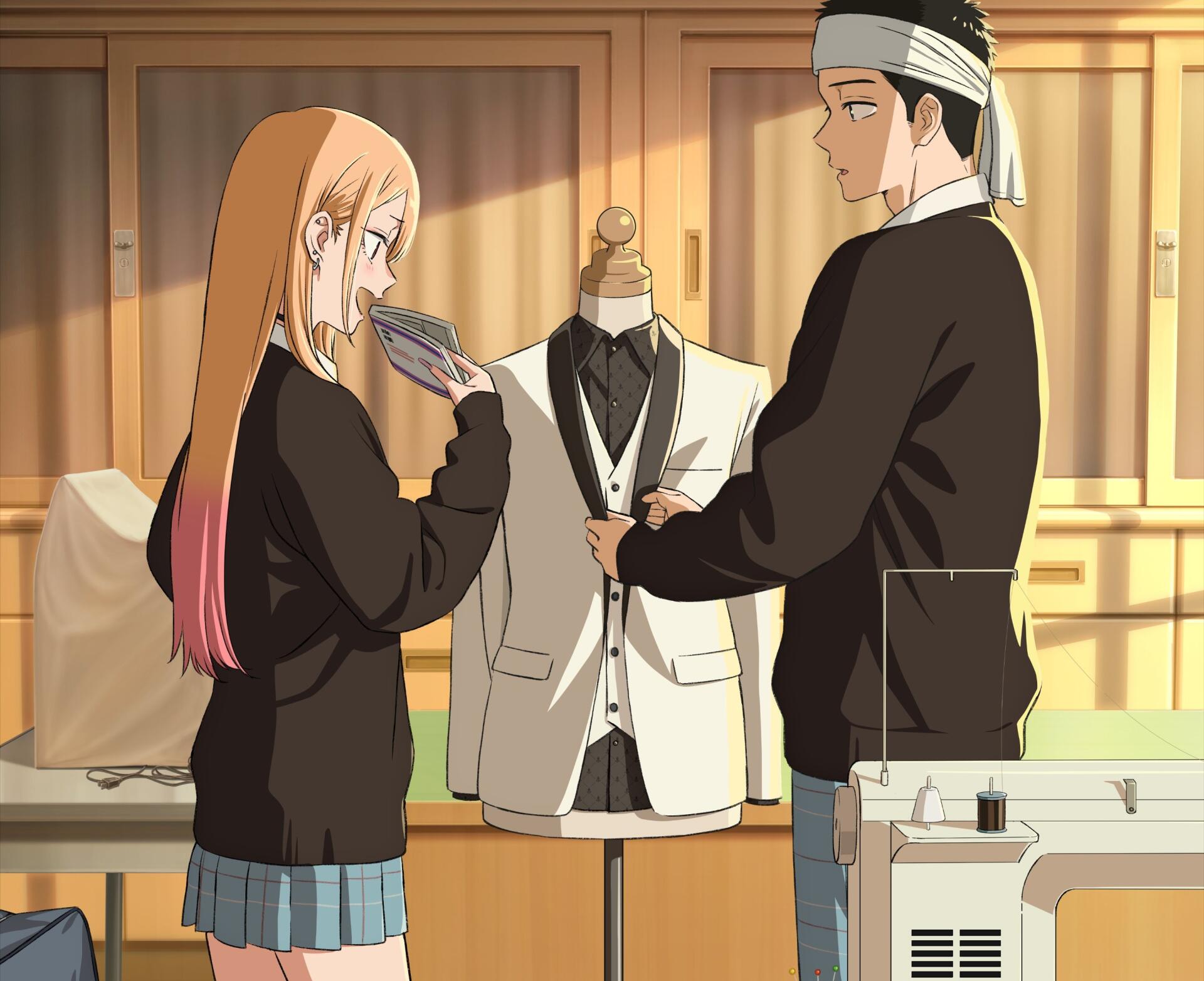 Download Anime My Dress-Up Darling Marin Kitagawa Wakana Gojo HD Wallpaper