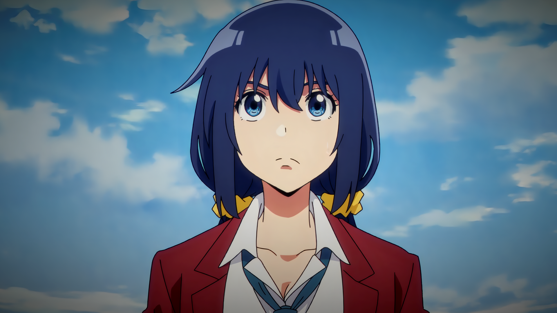 HD anime desktop wallpaper featuring Mashiro Nakanishi from Detectives These Days Are Crazy! against a blue sky background.