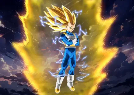 Anime Dragon Ball DAIMA Vegeta (Dragon Ball) Super Saiyan 3 HD Desktop Wallpaper | Background Image