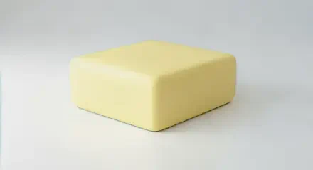 A close-up of a smooth, yellow block of butter against a neutral background, designed as a 4K Ultra HD PC desktop wallpaper and background.