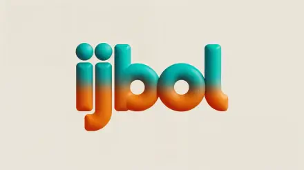 4K Ultra HD PC desktop wallpaper featuring the word ijbol in glossy, rounded letters with a gradient teal and orange color scheme on a light background.