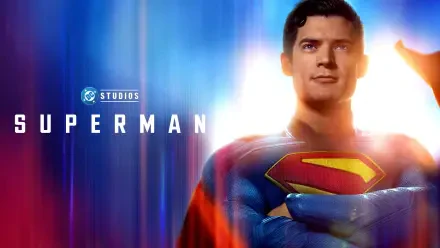 Superman (2025) in vivid 4K Ultra HD, featuring the iconic hero with crossed arms and a glowing background, designed as a PC desktop wallpaper and background.