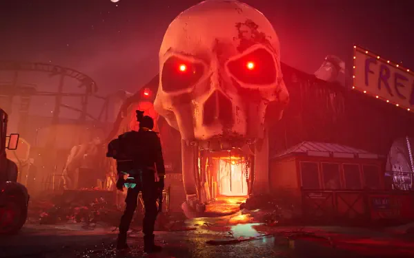 Tom Clancy's The Division 2 Neon Abyss video game monster skull HD Desktop Wallpaper | Background Image