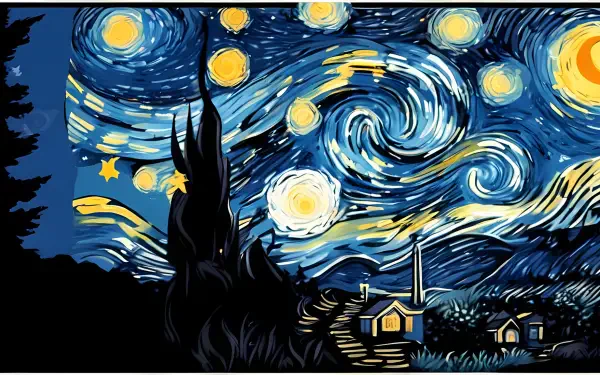  a starry night 006 tribute to Vincent