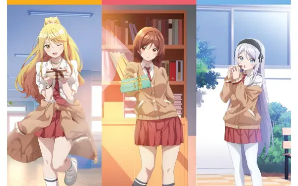 Anime I'm Getting Married to a Girl I Hate in My Class Himari Ishikura Akane Sakuramori Shisei Houjou HD Desktop Wallpaper | Background Image