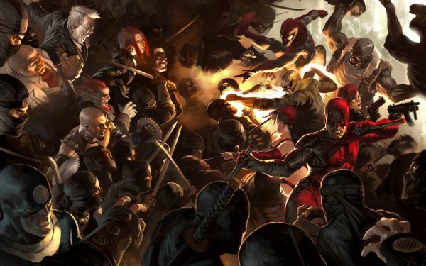 Comics Daredevil Spider-Man Elektra HD Wallpaper | Background Image