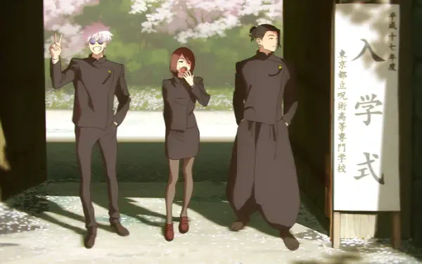 Anime Jujutsu Kaisen Suguru Geto Shoko Ieiri Satoru Gojo Gojo & Geto HD Desktop Wallpaper | Background Image