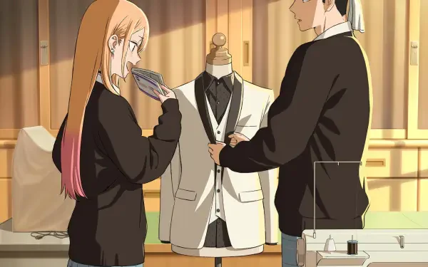 Anime My Dress-Up Darling Marin Kitagawa Wakana Gojo HD Desktop Wallpaper | Background Image